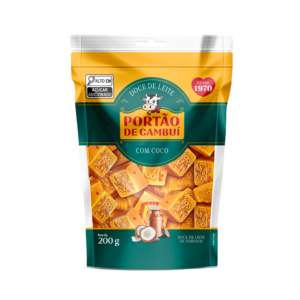 Doce de leite com coco em cubos 200g