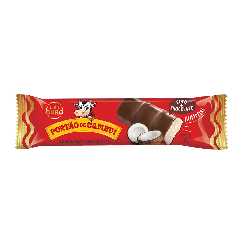 Doce de Leite com coco Cobertura de Chocolate Display 990g ( 30 unidades de 33g) - Imagem 2